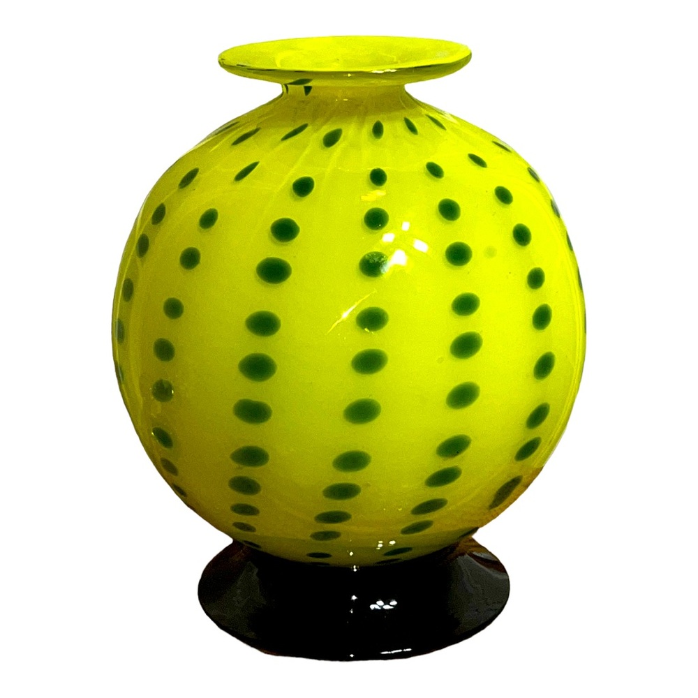 Art Glass Round Vase - Picture 5 of 11